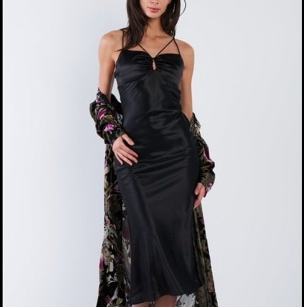 Silky Black Slip Dress
